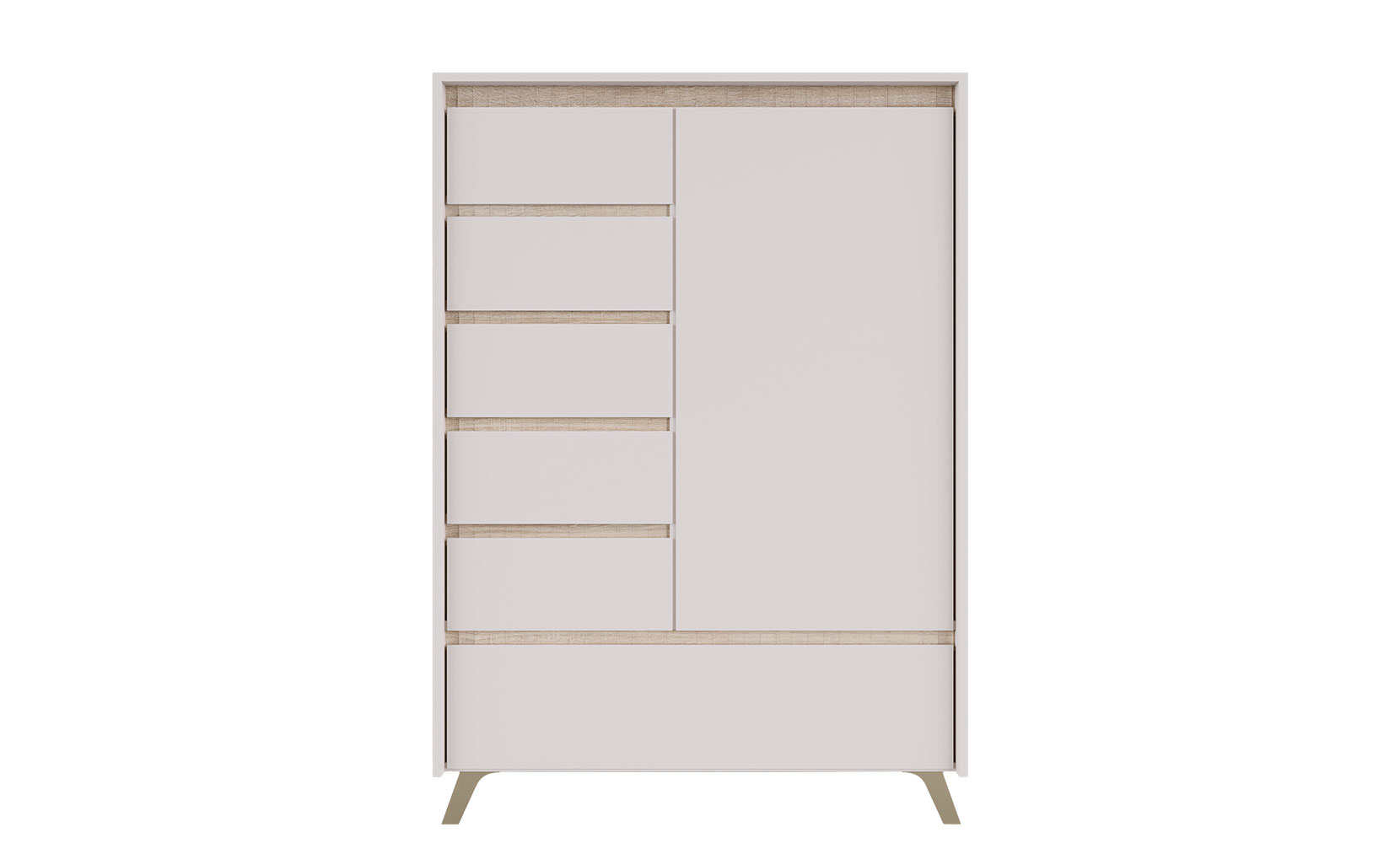 Комод Лаундж 005 Комод REG 1D5S1K кашемір/ дуб сонома - фото 1 Комод Лаундж 005 Комод REG 1D5S1K кашемір/ дуб сонома - фото 1