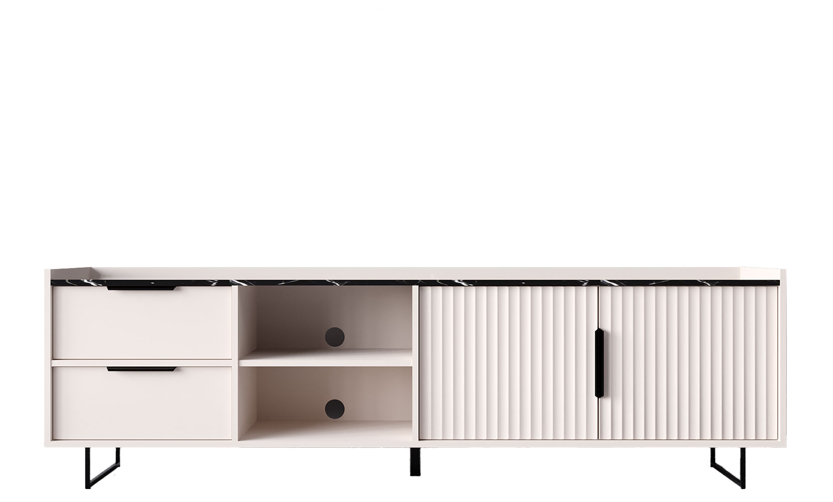 Тумба ТВ Фреско 003 тумба RTV 2D2S кашемір/темний мармур - фото 1