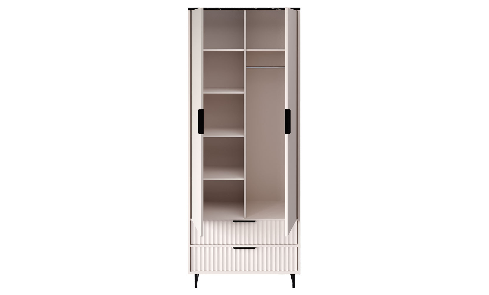 Шафа у вітальню Фреско 013 шафа SZF 2D2S кашемір/темний мармур - фото 2