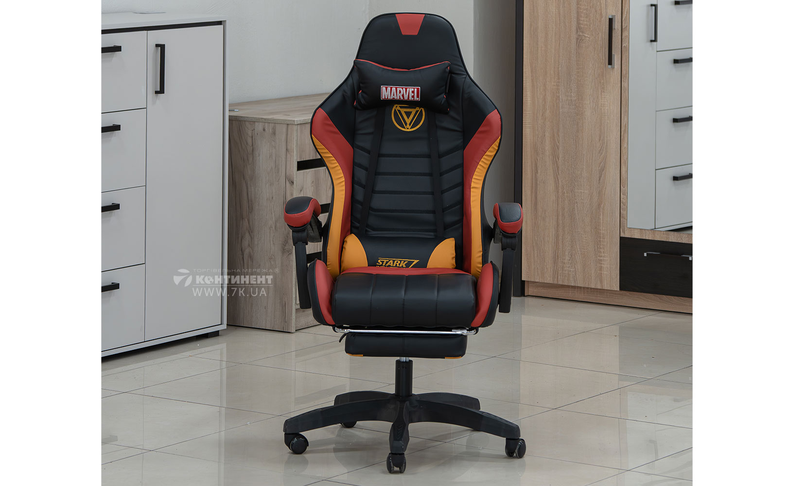 Офісне крісло Крісло геймерське Марвел чорно-червоний - фото 3