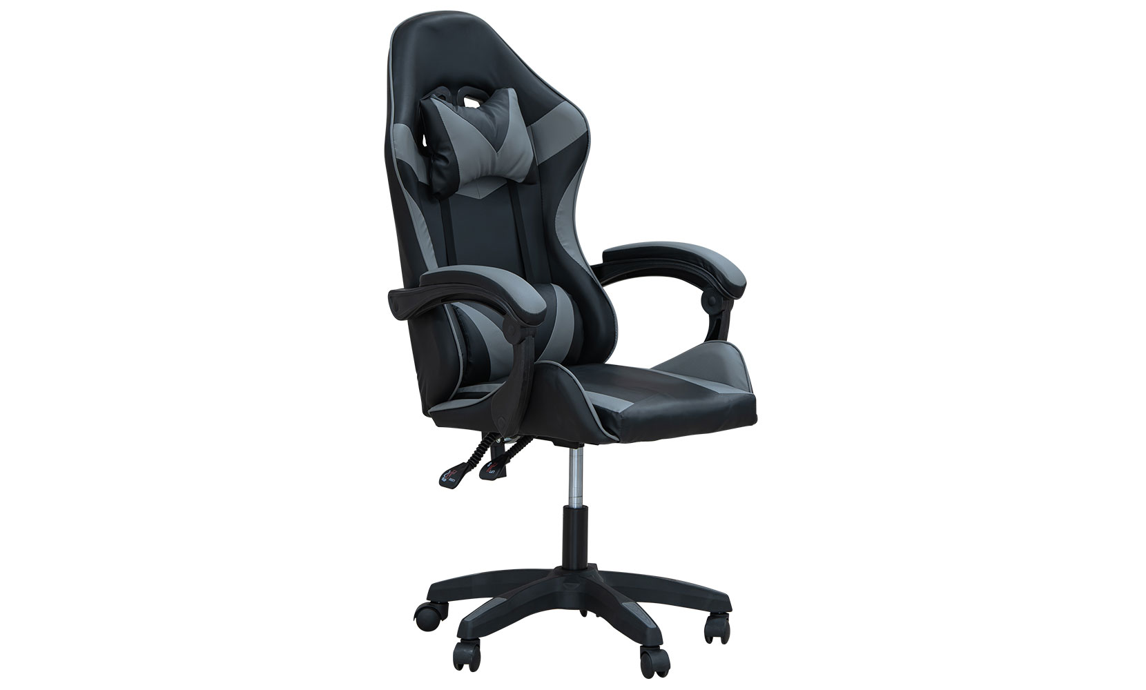 Офісне крісло Стілець офісний Слім чорно-сірий - фото 1