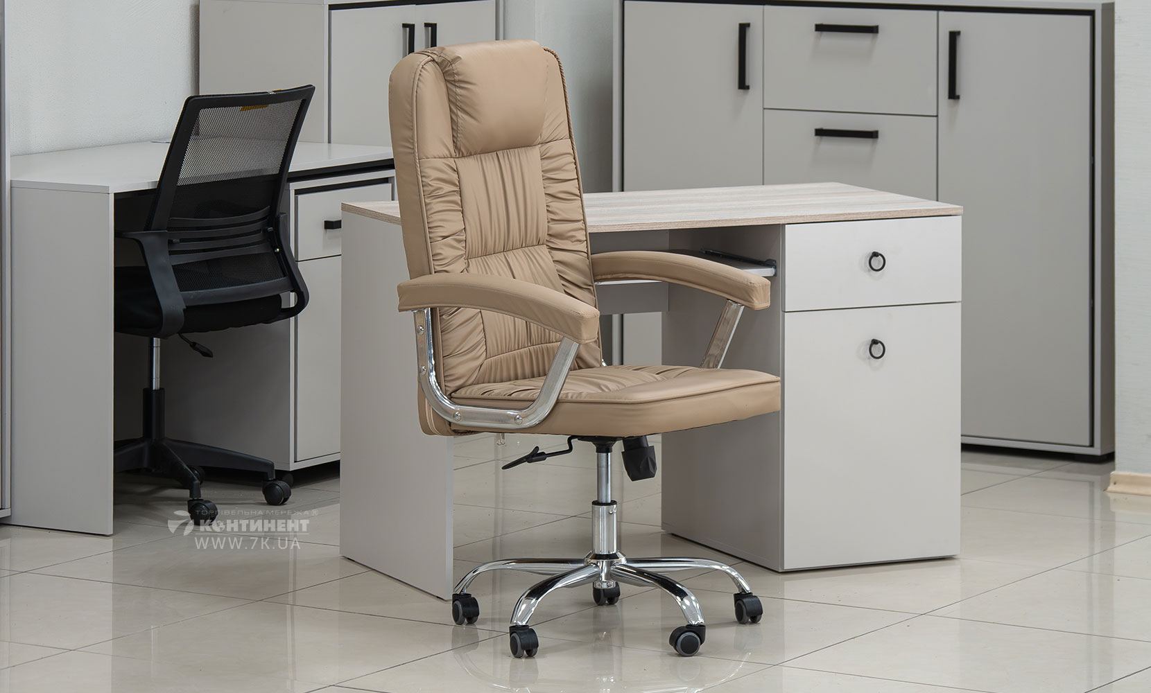 Офісне крісло Стілець офісний Фокус мокка - фото 2