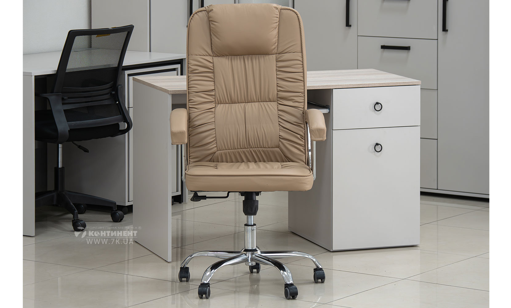 Офісне крісло Стілець офісний Фокус мокка - фото 3