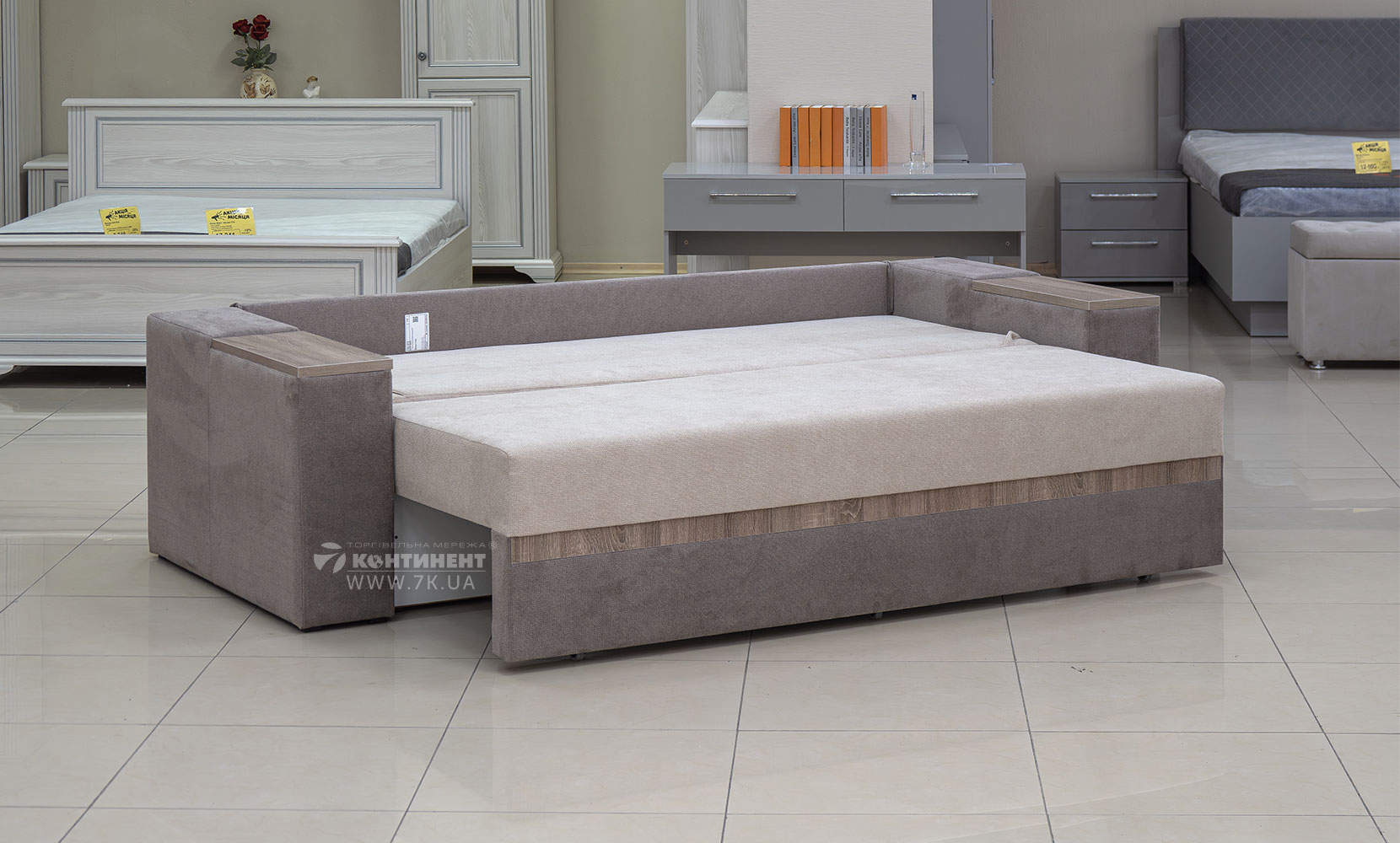 Прямий диван Браун в тканині 0 категорії - фото 3