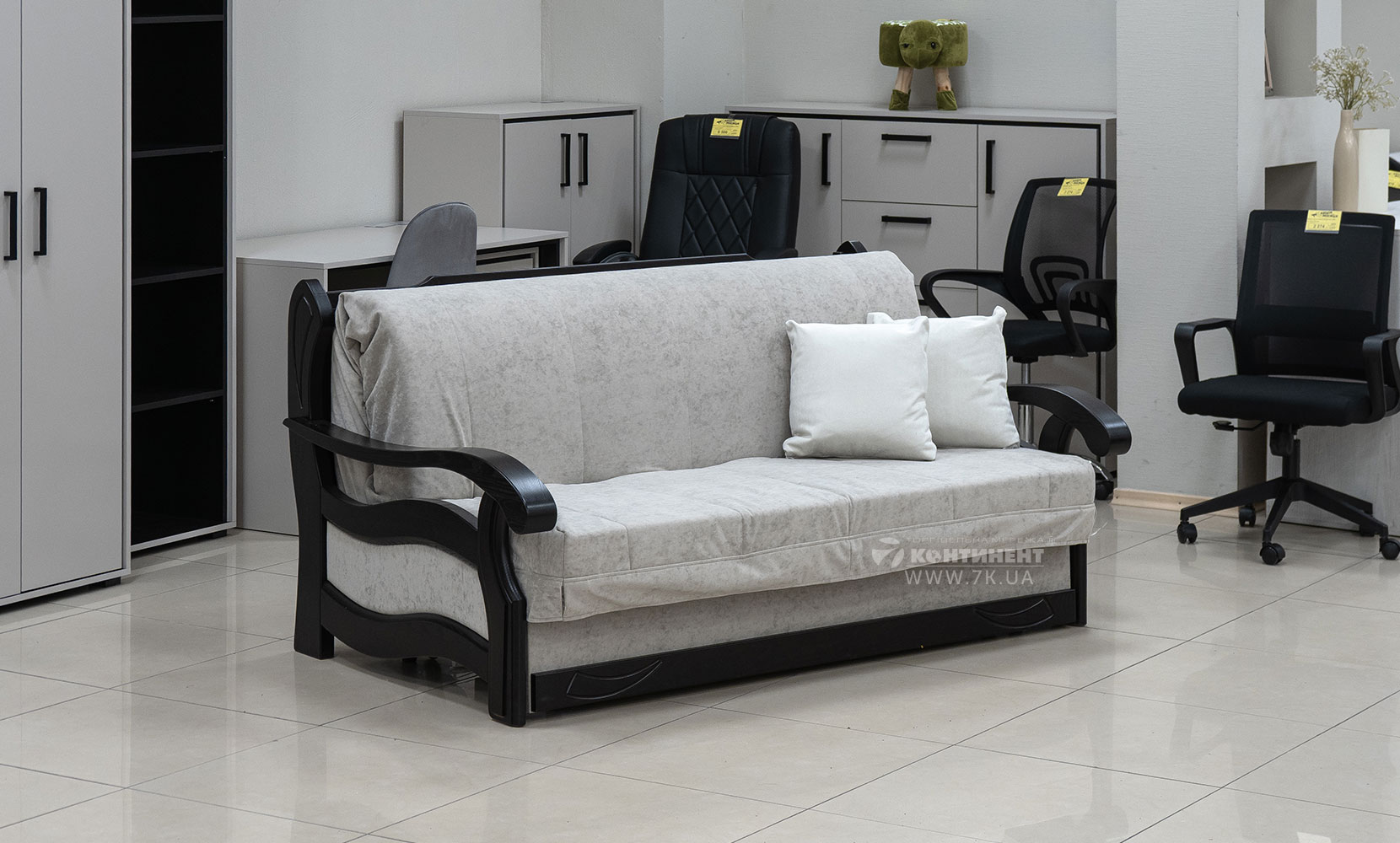 Прямий диван Валенсія 1,6 з коробом в тканині 0 категорії - фото 2