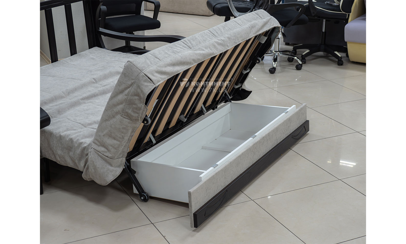 Прямий диван Валенсія 1,6 з коробом в тканині 0 категорії - фото 4