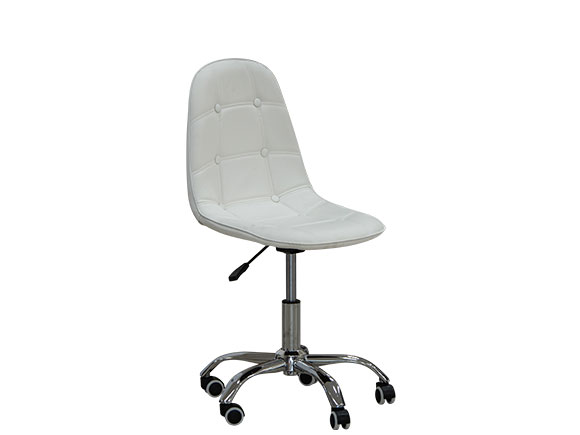 Стілець комп'ютерний Марсель (шкірзам) білий