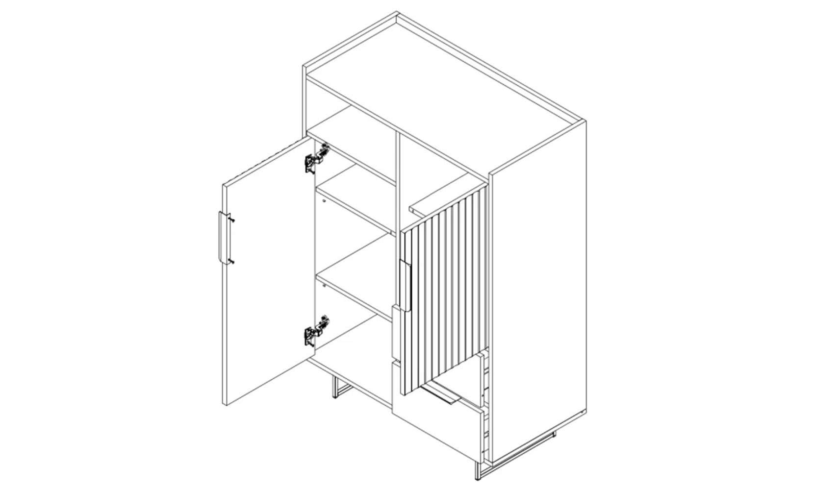 Комод Фреско 007 комод KOM 2D2S кашемір/каштан арвадонна мінк - фото 2