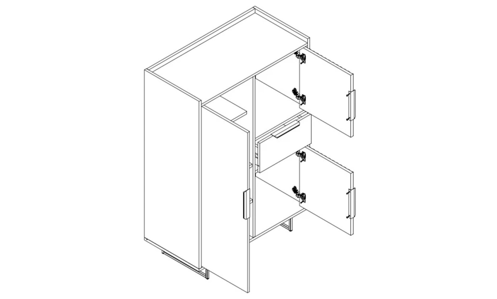 Комод Фреско 008 тумба REG 3D1S кашемір/каштан арвадонна мінк - фото 2