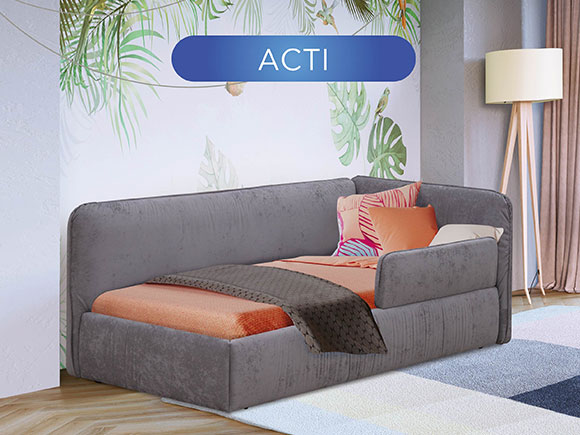 Асті 90*200 з підйом.механізмом, б/м в тканині 1 категорії