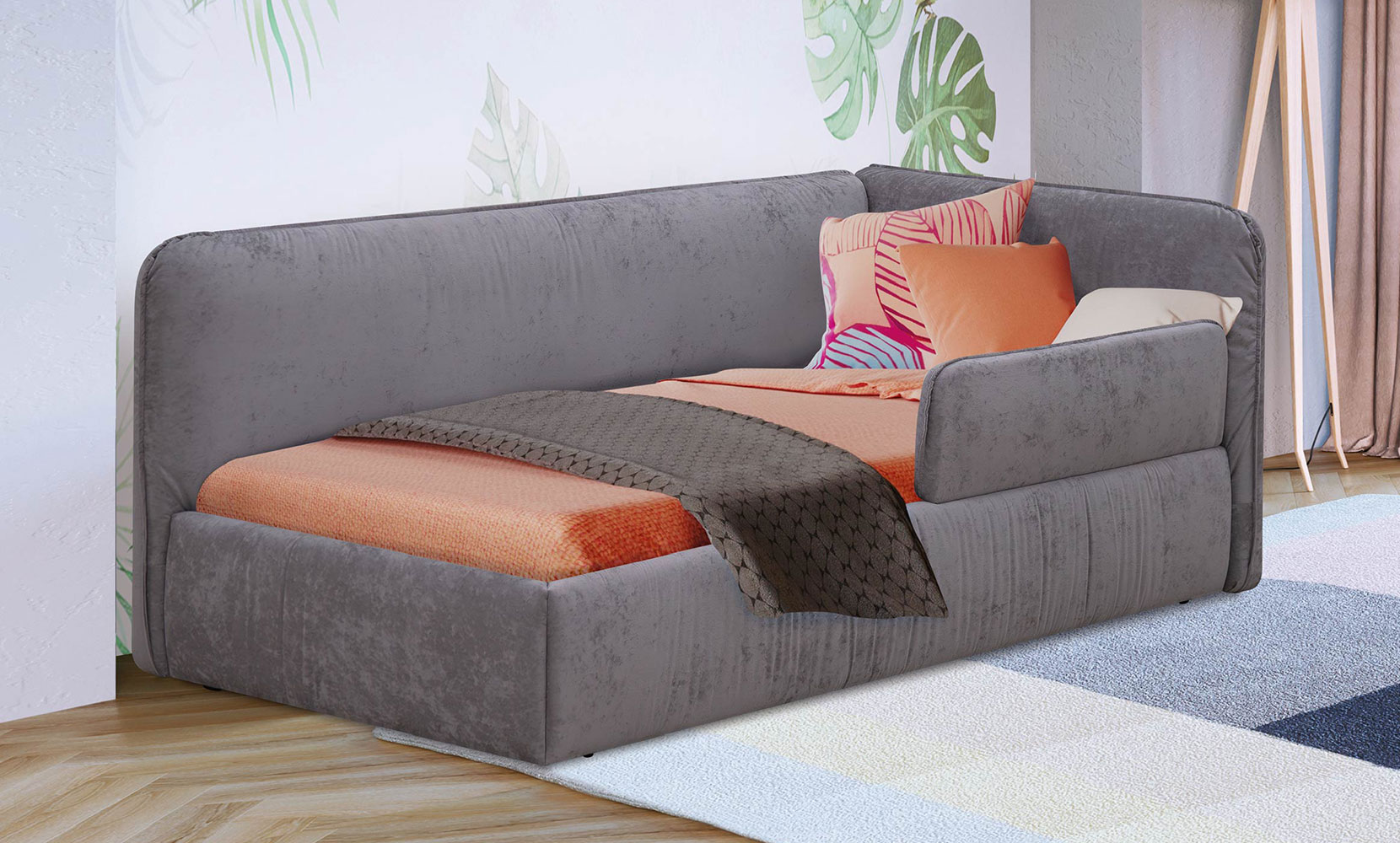 М'які ліжка Асті 90*200 з підйом.механізмом, б/м в тканині 1 категорії - фото 1 М'які ліжка Асті 90*200 з підйом.механізмом, б/м в тканині 1 категорії - фото 1