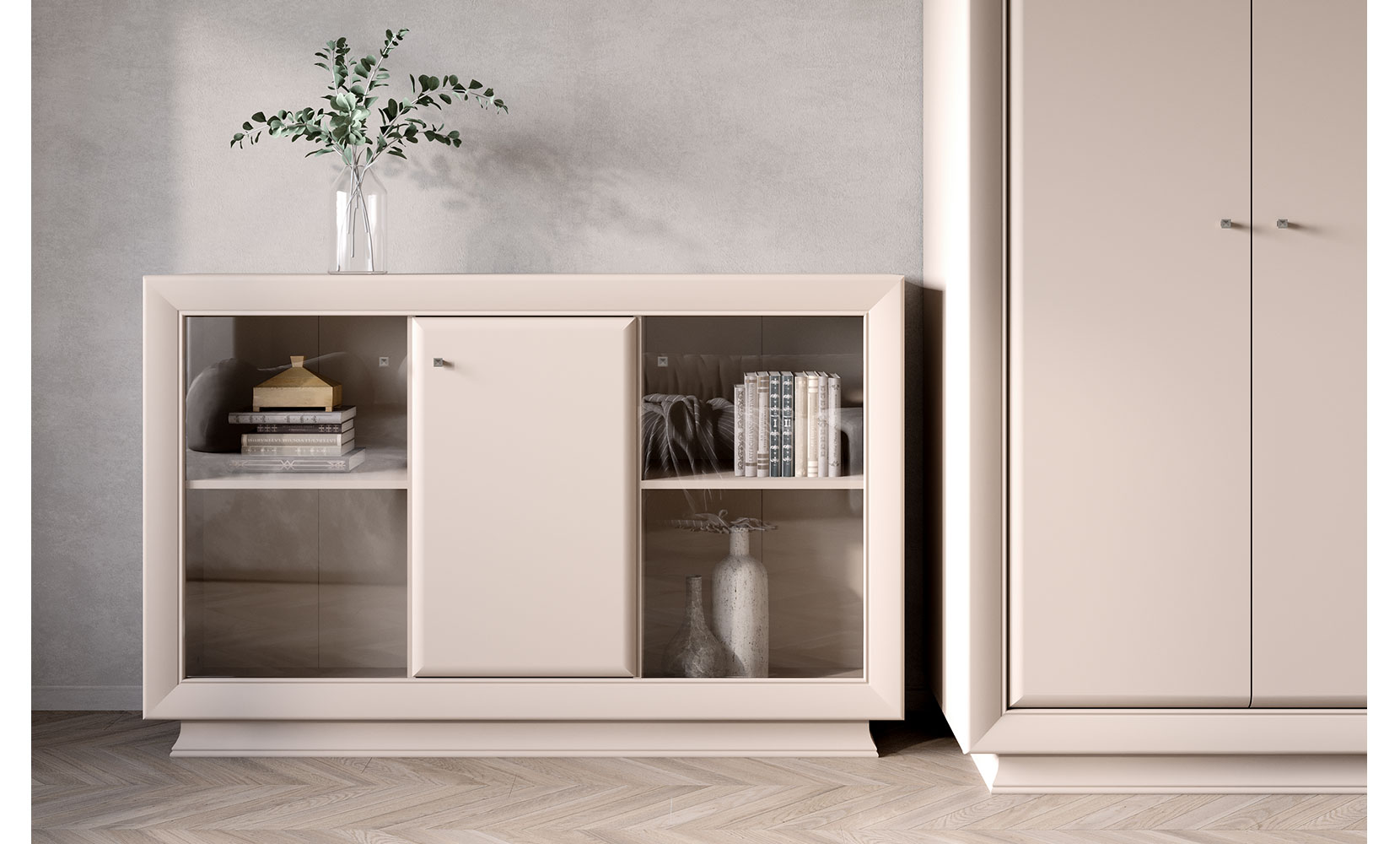 Шафа у спальню Ларго Класік 010 шафа SZF 2D кашемір - фото 2 Шафа у спальню Ларго Класік 010 шафа SZF 2D кашемір - фото 2