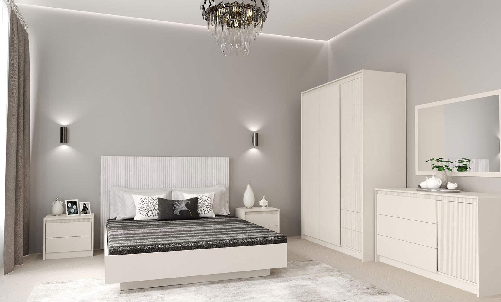 Дзеркало Монако Дзеркало LUS80/110 кашемір/елегантний сірий софттач - фото 3