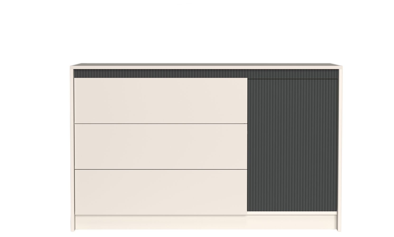 Комод Монако 002 комод KOM 1D3S кашемір/елегантний сірий софттач - фото 1