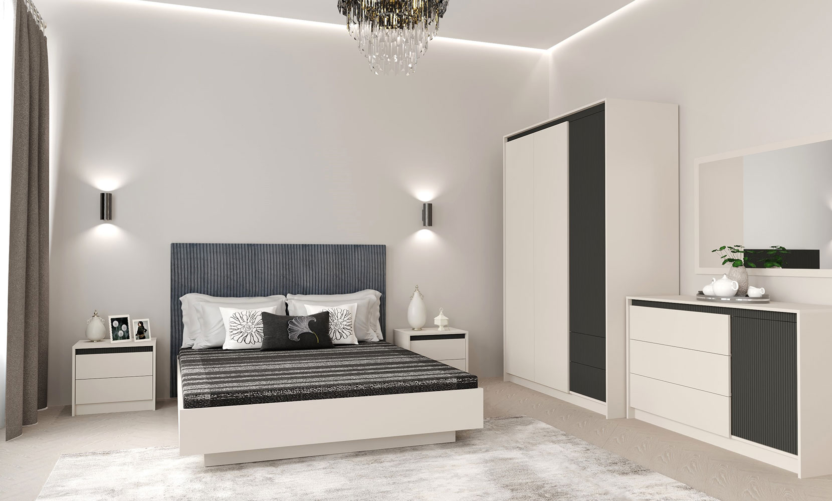 Комод Монако 002 комод KOM 1D3S кашемір/елегантний сірий софттач - фото 3