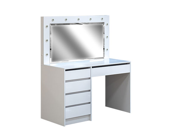 Стіл Візажиста 5S (фасад ДСП) без підсвітки німфея альба