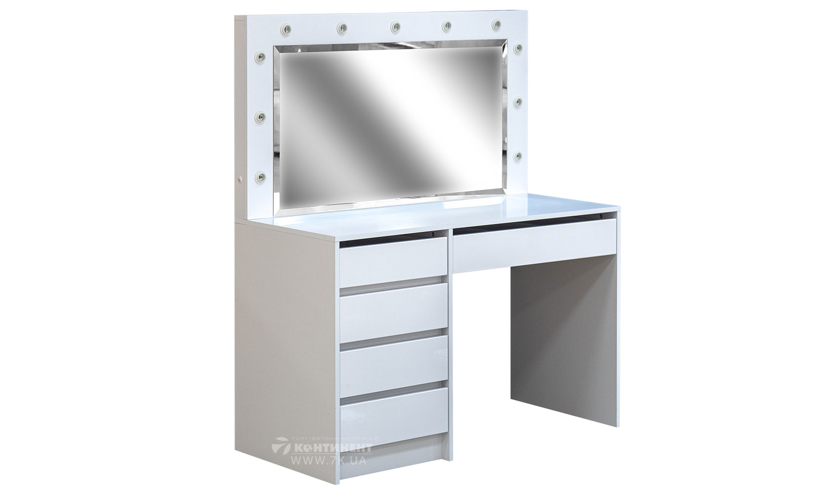 Туалетний столик Стіл Візажиста 5S (фасад ДСП) без підсвітки німфея альба - фото 1