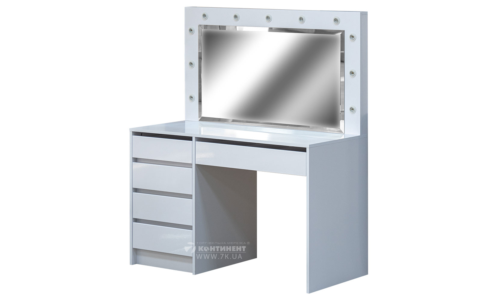 Туалетний столик Стіл Візажиста 5S (фасад МДФ) без підсвітки німфея альба - фото 2