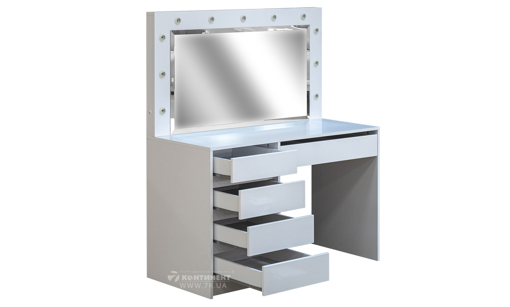 Туалетний столик Стіл Візажиста 5S (фасад МДФ) без підсвітки німфея альба - фото 3