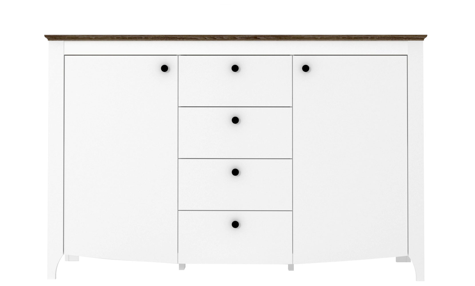 Комод Каріна комод KOM 2D4S німфея альба/дуб сонома трюфель - фото 1 Комод Каріна комод KOM 2D4S німфея альба/дуб сонома трюфель - фото 1