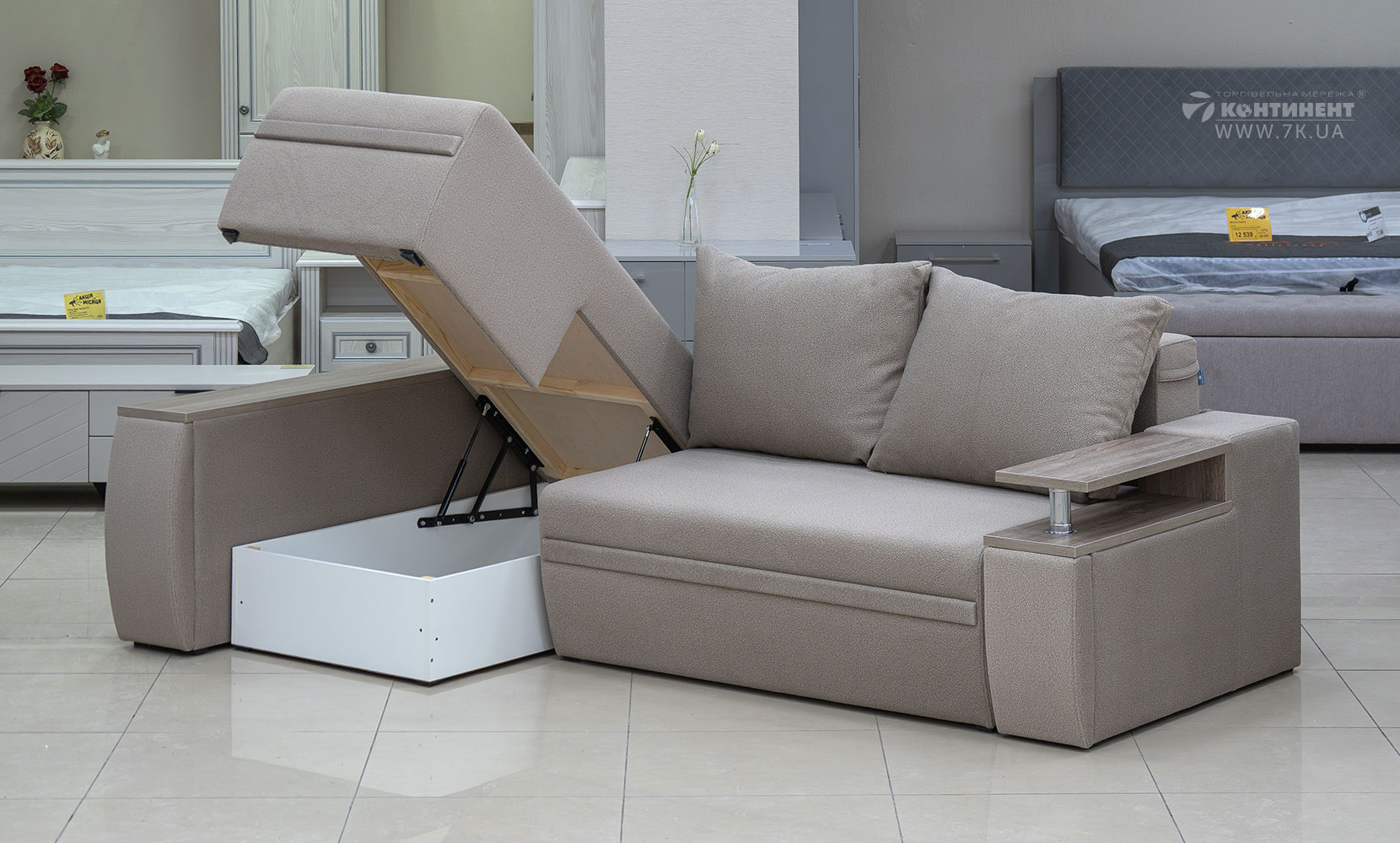 Кутовий диван Атіка NEW в тканині 0 категорії - фото 5