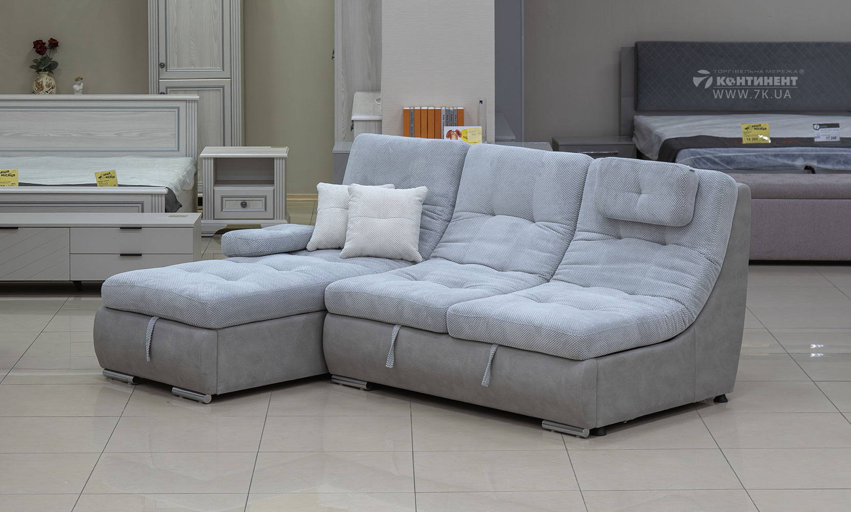 Кутовий диван Бозен ECO 3 в тканині 0 категорії - фото 2