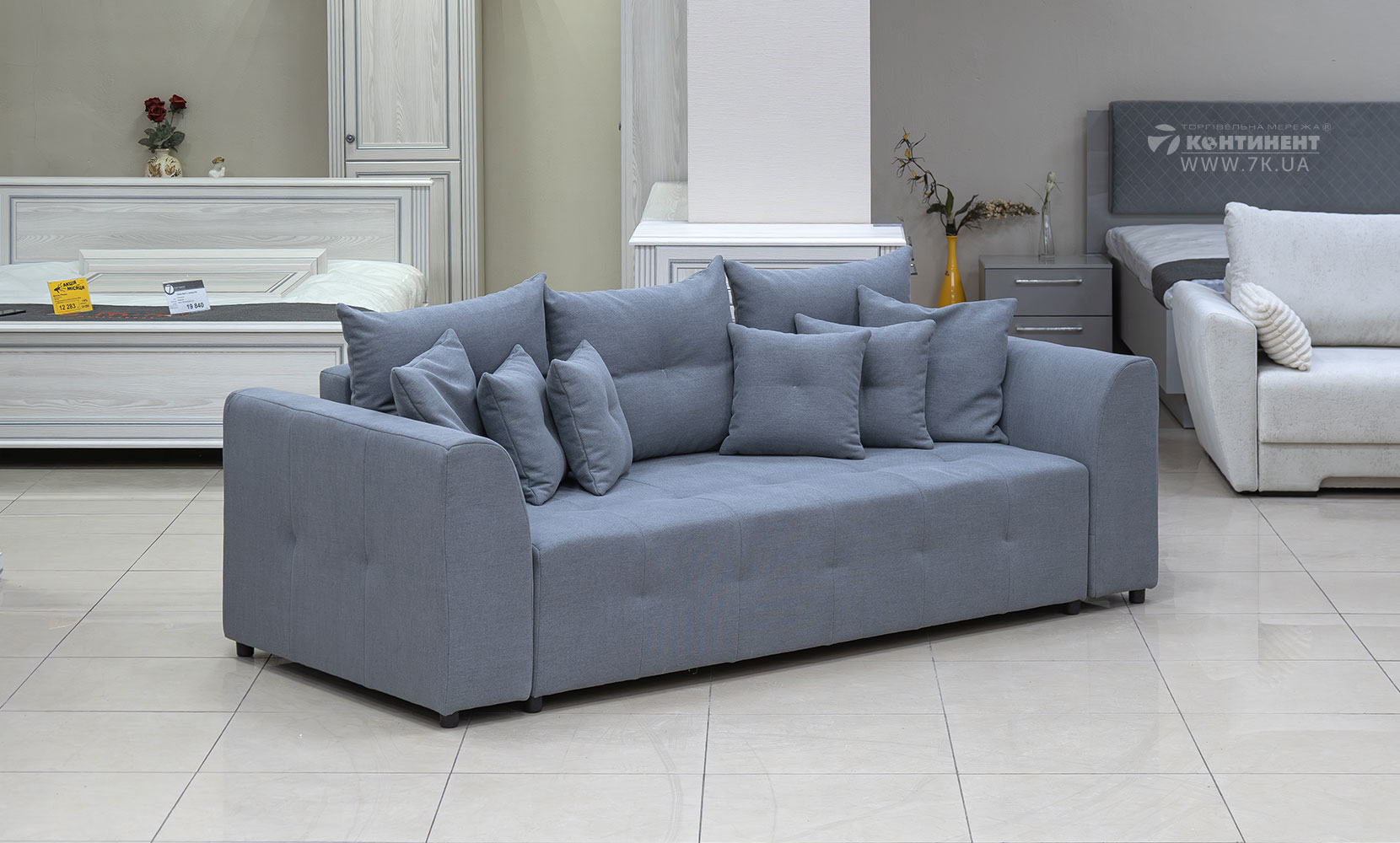 Прямий диван Роял 2 perfect (артекс) grey - фото 1