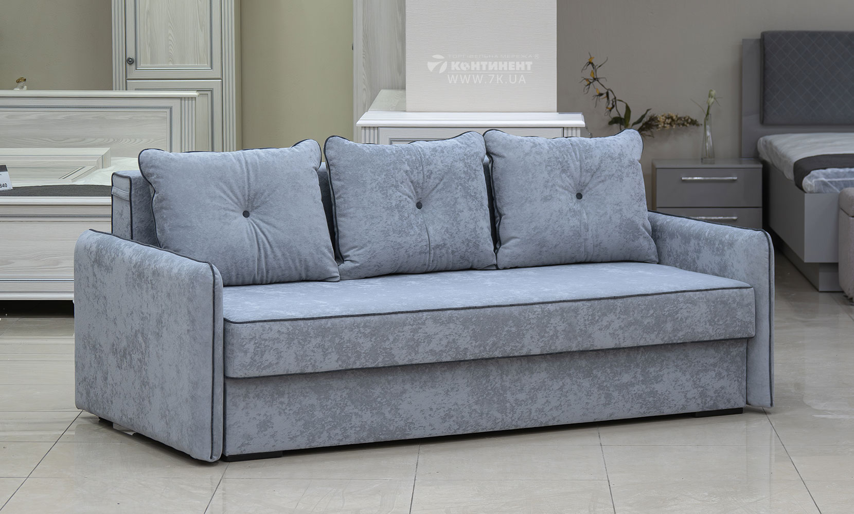 Прямий диван Верона king 8 dove/11 grafit/горіх91 - фото 1 Прямий диван Верона king 8 dove/11 grafit/горіх91 - фото 1