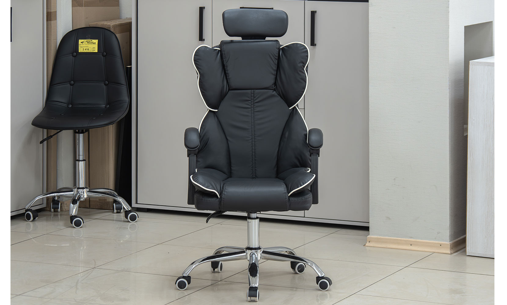 Офісне крісло Стілець комп'ютерний Блогер чорний - фото 3