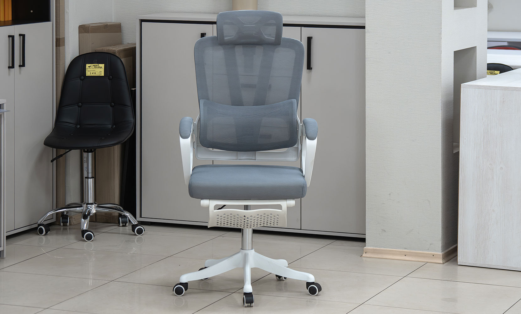 Офісне крісло Стілець офісний Спрут сірий - фото 2