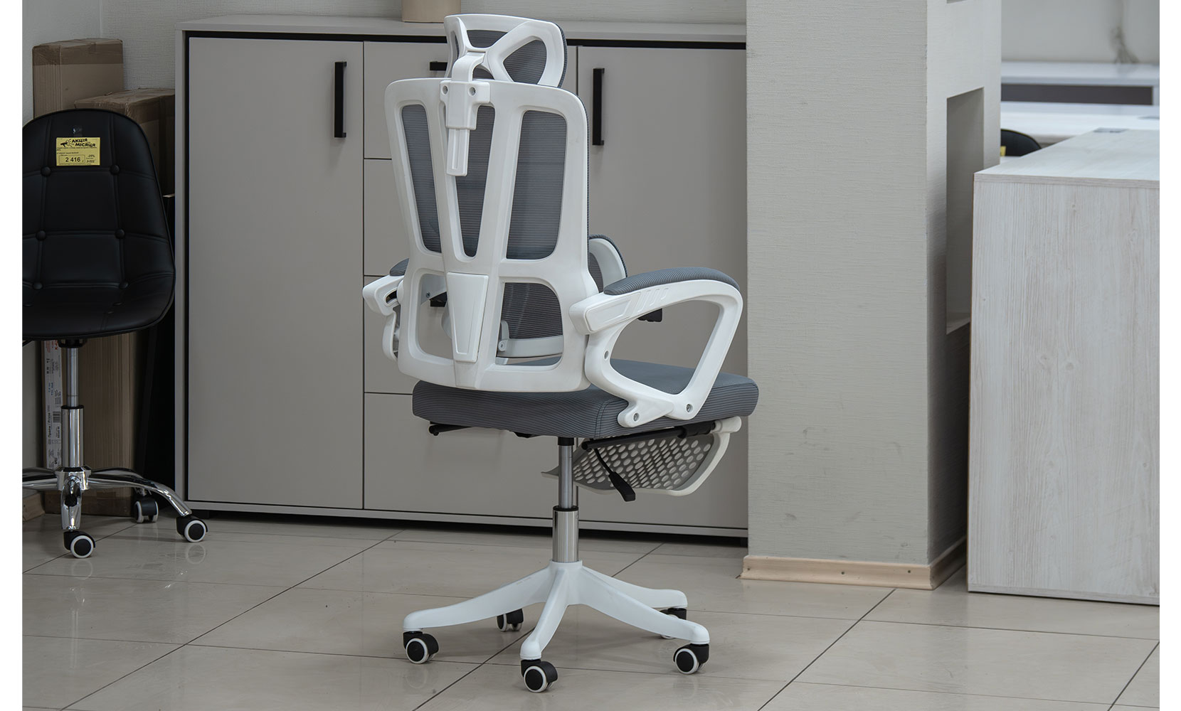 Офісне крісло Стілець офісний Спрут сірий - фото 6