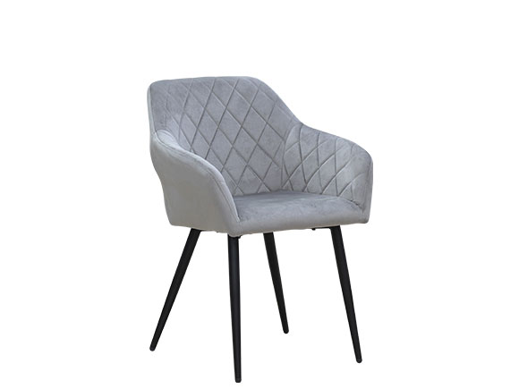 Крісло Акура HC-R17 (кратно 4шт) чорний/велюр пісочний