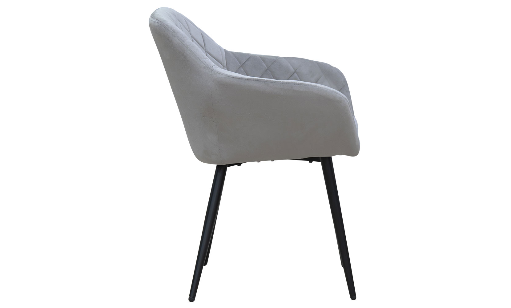 Кухонний стілець Крісло Акура HC-R17 (кратно 4шт) чорний/велюр пісочний - фото 3