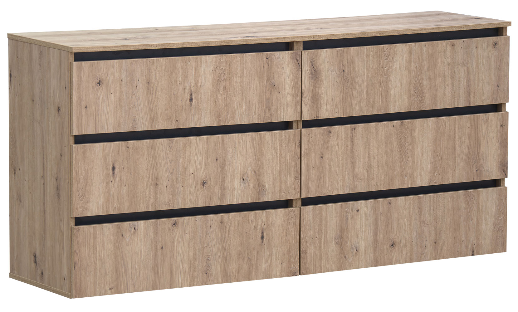 Комод ІДЕЯ комод К760/1600/2х3Ш дуб артизан/сірий графіт - фото 1 Комод ІДЕЯ комод К760/1600/2х3Ш дуб артизан/сірий графіт - фото 1