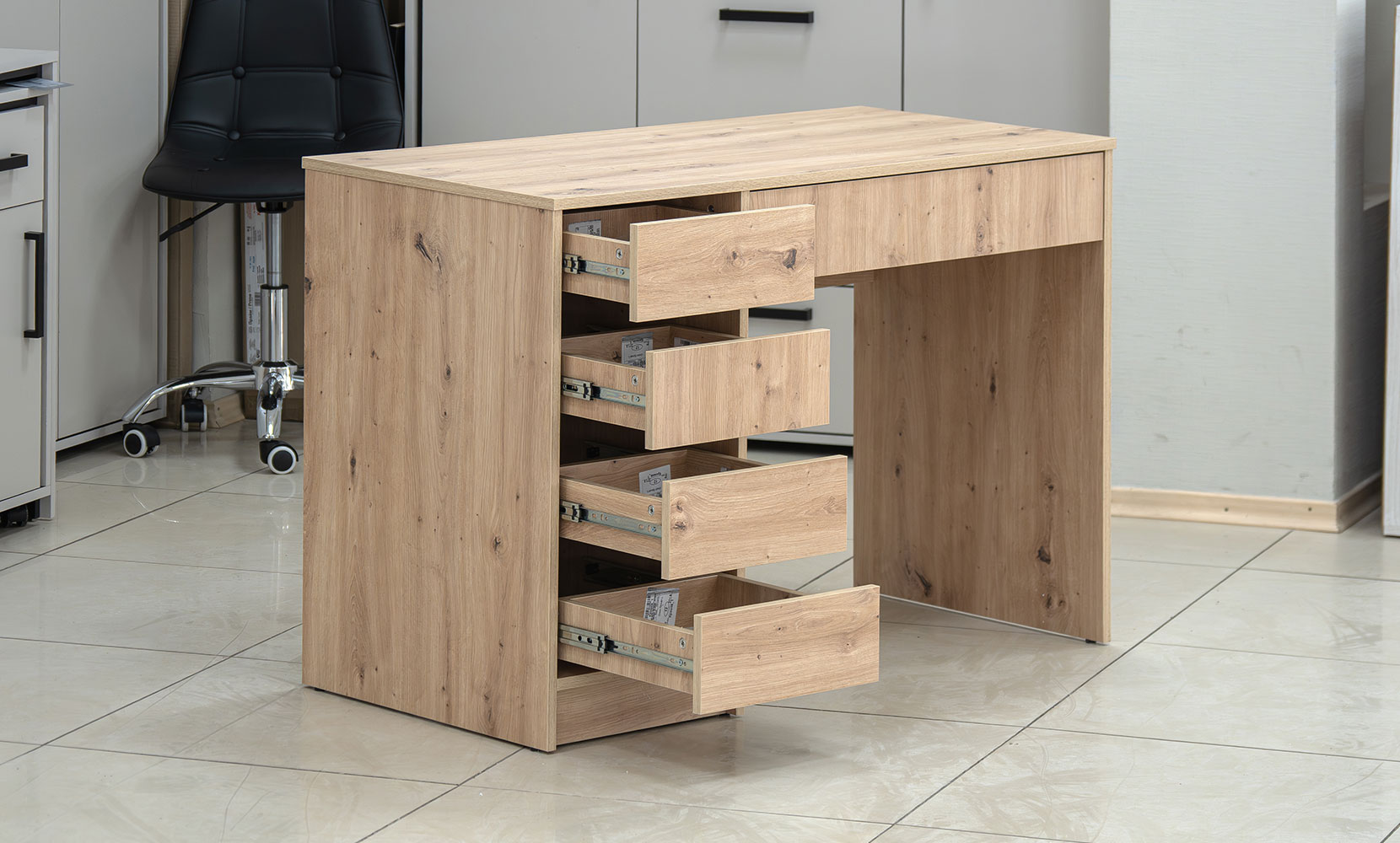 Письмовий та комп'ютерний стіл Профі лівий дуб артизан - фото 4 Письмовий та комп'ютерний стіл Профі лівий дуб артизан - фото 4