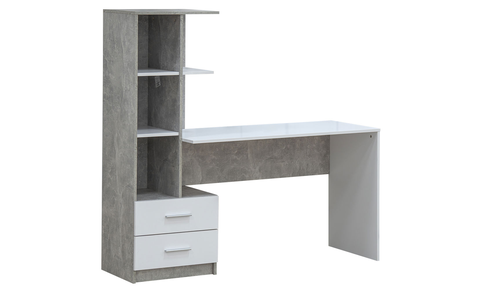 Письмовий та комп'ютерний стіл Флекс NEW лівий індастріал/німфея альба - фото 1 Письмовий та комп'ютерний стіл Флекс NEW лівий індастріал/німфея альба - фото 1