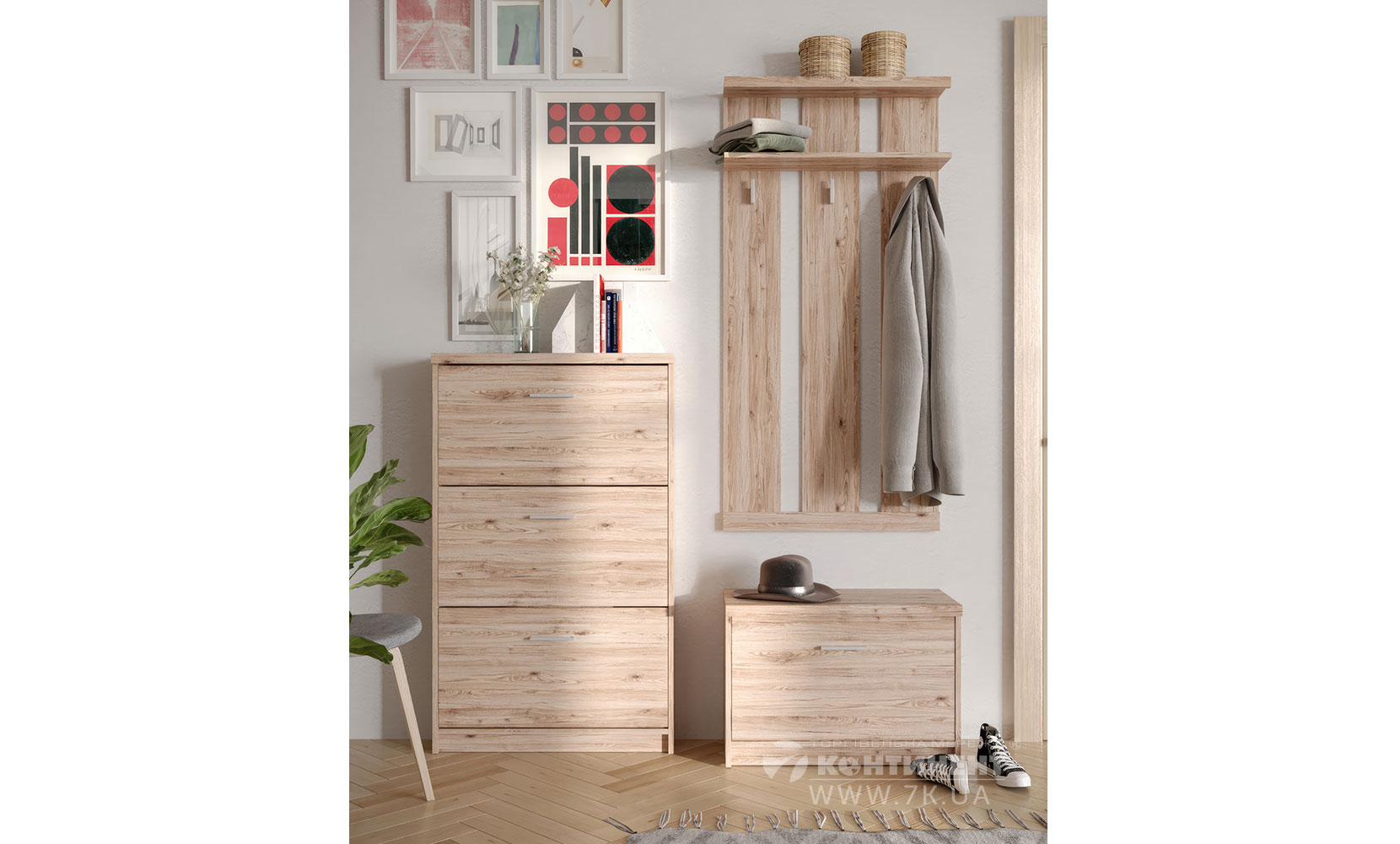 Тумба для взуття Шанталь тумба для взуття SFB 3K дуб сан-ремо світлий - фото 2 Тумба для взуття Шанталь тумба для взуття SFB 3K дуб сан-ремо світлий - фото 2