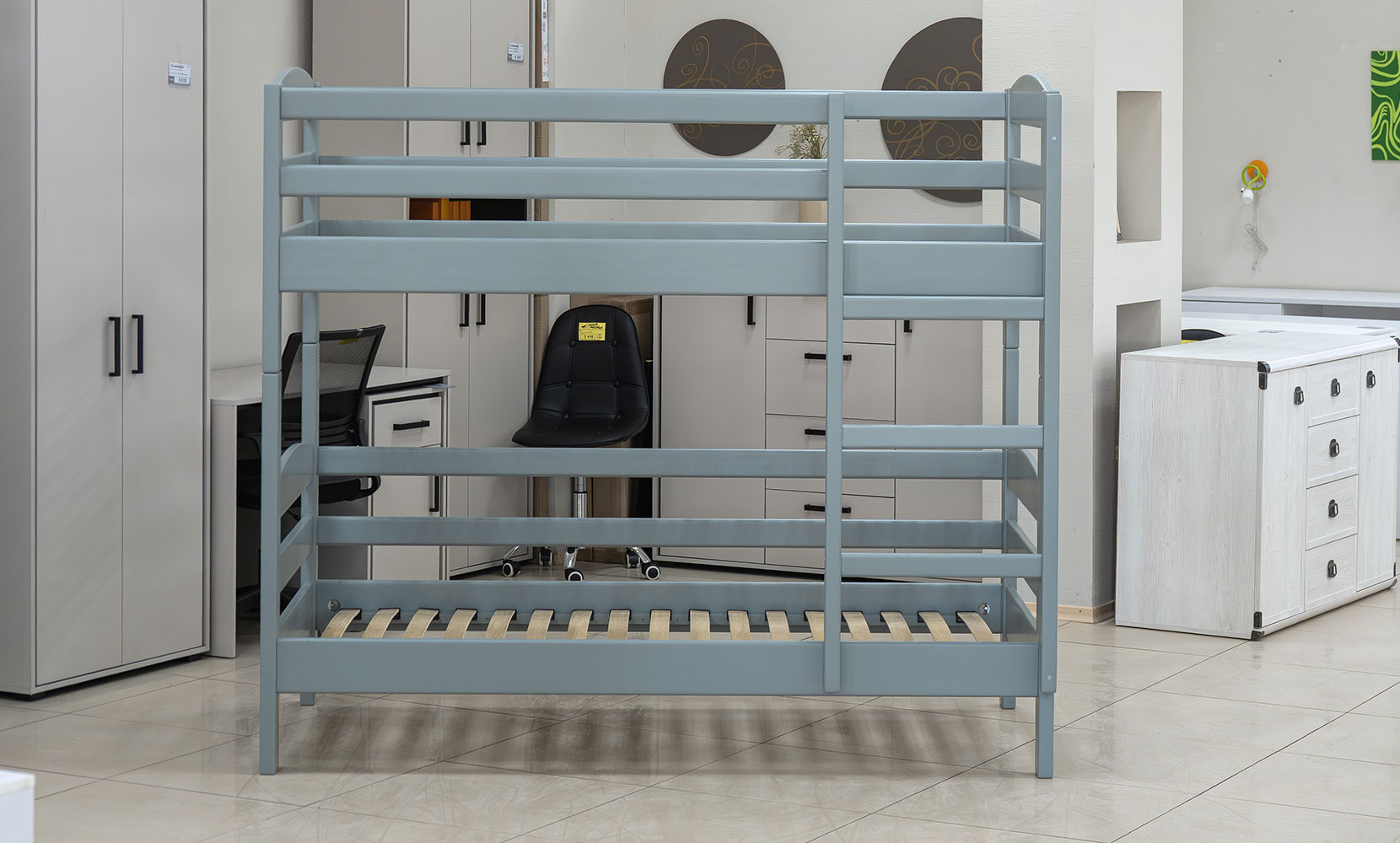 Дитяче ліжко Джуніор ПР 90х200 з вкладом, без шухляд сірий S 4005-B80G - фото 4