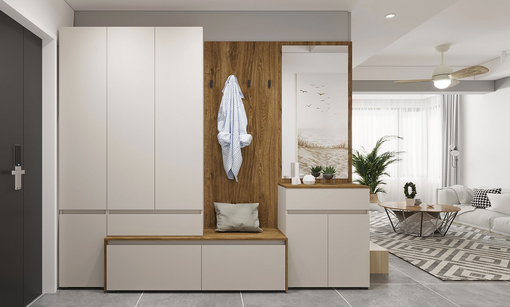 Дзеркало Ансі дзеркало LUS 70 дуб травіата/кашемір - фото 2