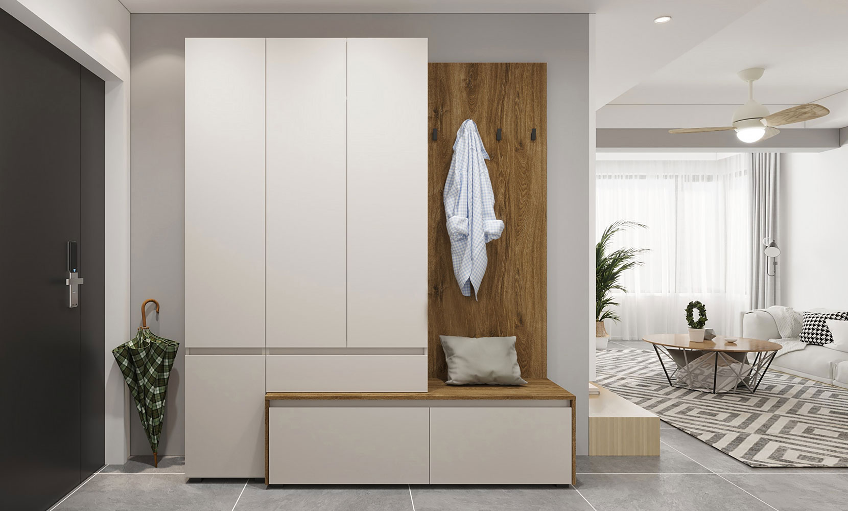 Шафа в прихожу Ансі надставка REG 2D1S Дуб Травіата/Кашемір - фото 5