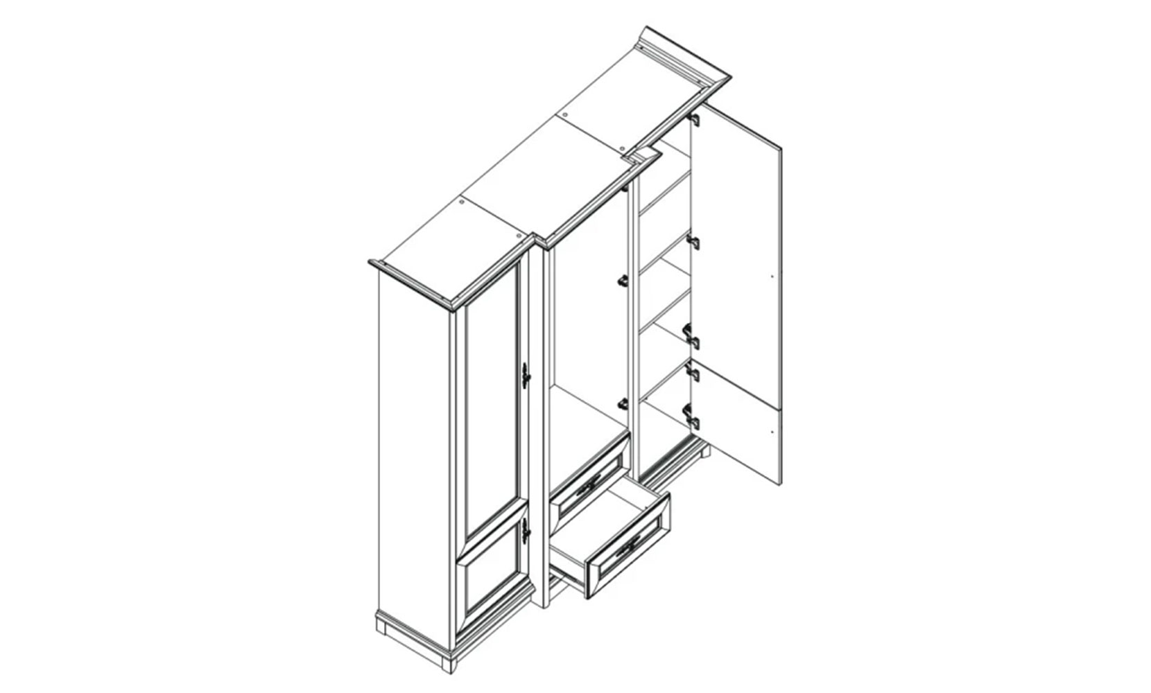 Шафа у спальню Соната нью Шафа 3d2s кашемір - фото 2