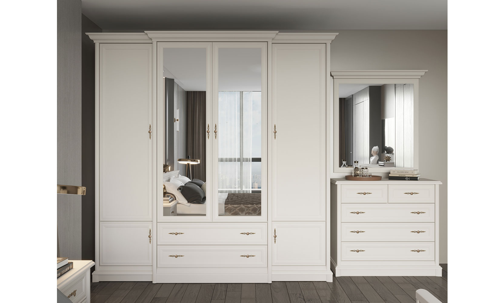 Шафа у спальню Соната нью Шафа 3d2s кашемір - фото 3