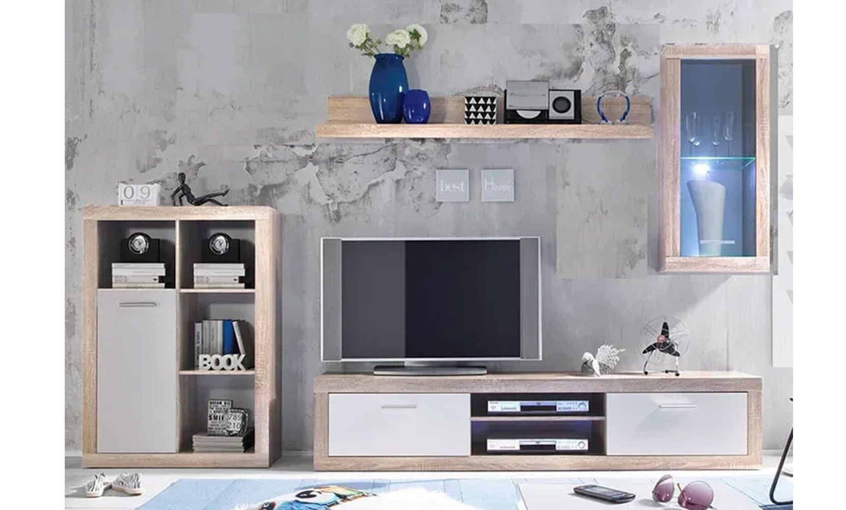 Готові рішення для вітальні Барселона дуб сонома/німфея альба - фото 1