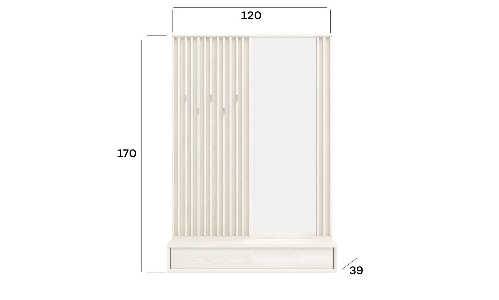 Готові рішення для прихожої Делі ясен сніжний - фото 4