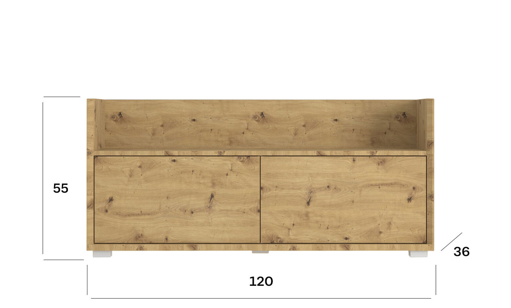 Тумба для взуття Делі передпокій тумба KOM2K дуб артізан - фото 1