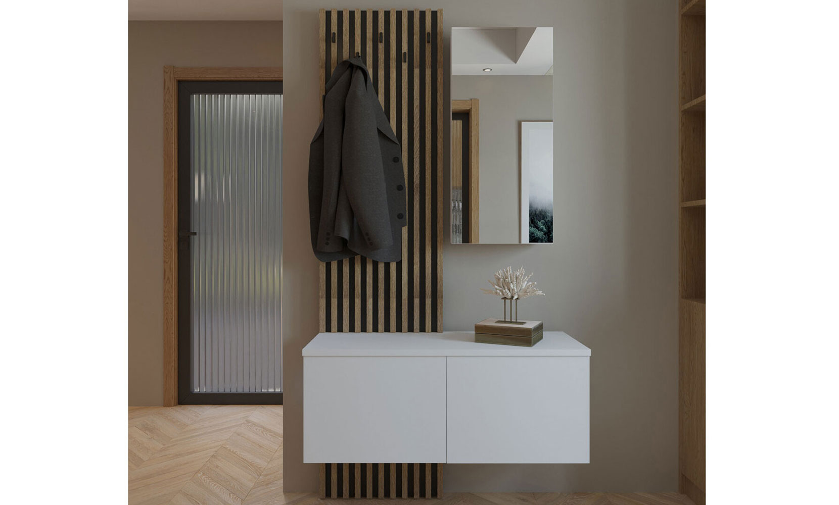 Готові рішення для прихожої Аріка німфеа альба/чорний - фото 1