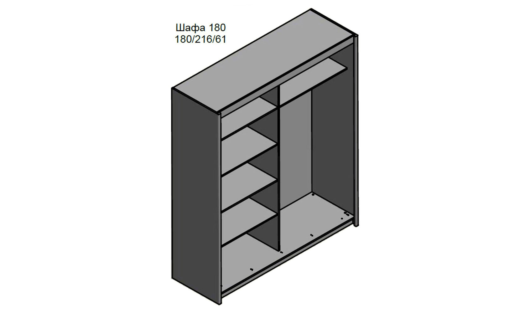 Шафа-купе Маріо 180 дуб сонома - фото 3