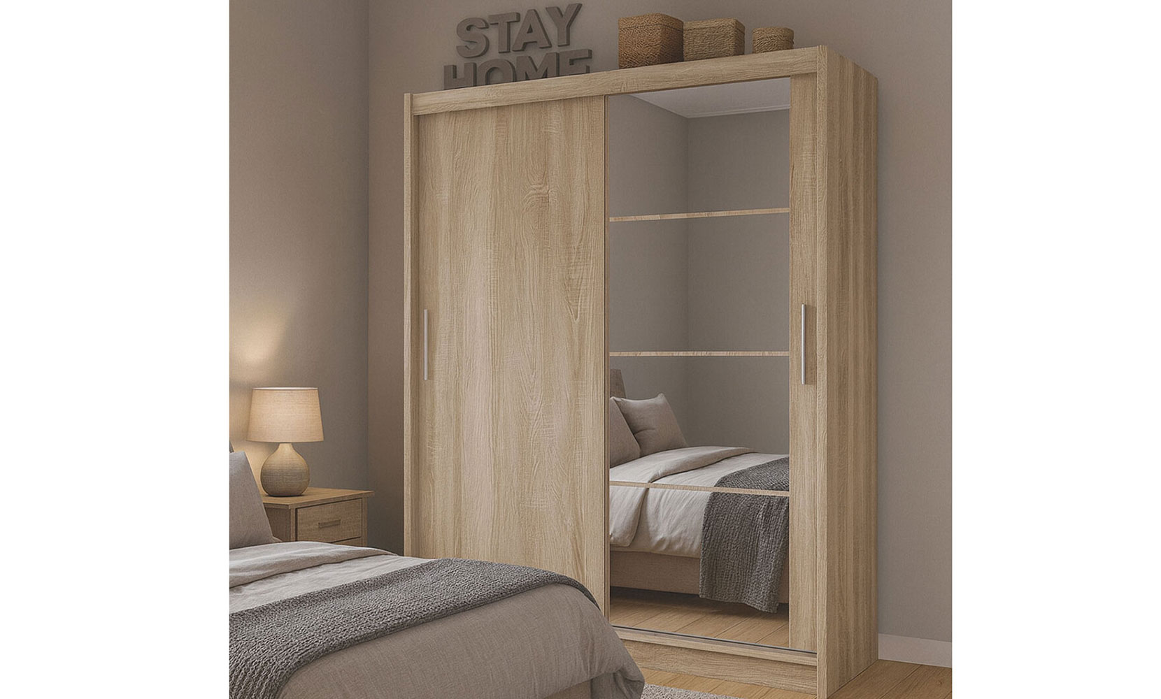 Шафа-купе Маріо 160 дуб сонома - фото 2 Шафа-купе Маріо 160 дуб сонома - фото 2