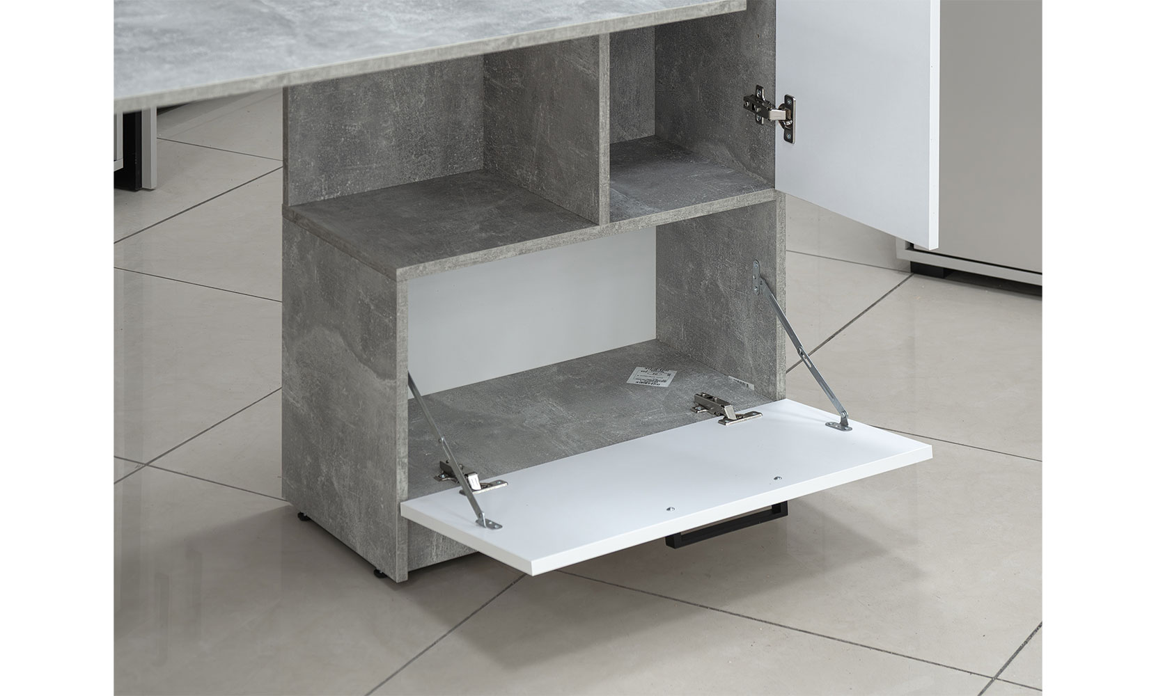 Письмовий та комп'ютерний стіл Стандарт правий індастріал/німфея альба - фото 4 Письмовий та комп'ютерний стіл Стандарт правий індастріал/німфея альба - фото 4