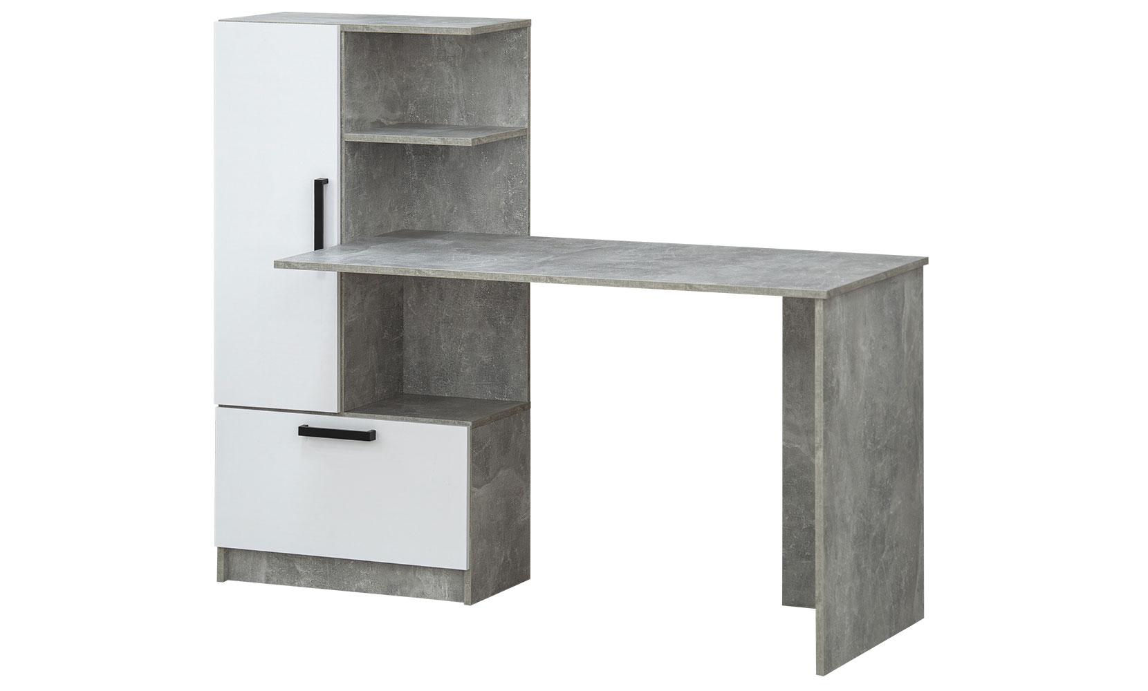 Письмовий та комп'ютерний стіл Стандарт лівий індастріал/німфея альба - фото 1 Письмовий та комп'ютерний стіл Стандарт лівий індастріал/німфея альба - фото 1